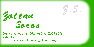 zoltan soros business card